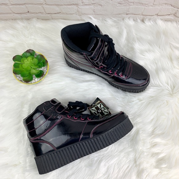 tuk Shoes - T.U.K Patent Platform Velcro Creepers NWT